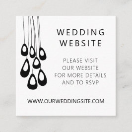 Smal Peacock Stylized Modern Bröllop webbplats Tilläggskort