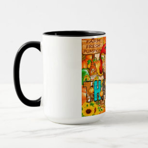 Smal Tacksam Tumbler Sublimering - Tacksgiving Mugg