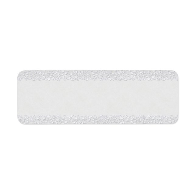 Smal vit Blommigt, atekär etikett Returadress Etikett (Framsidan)