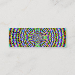Smala Affärskort Psychedelic Neon Ripples Mini Visitkort