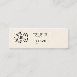 Smala Affärskort Std Papper Cream Monogram Mini Visitkort