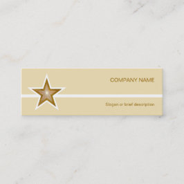 smala av affärskort kräm med vit linje från Guld S Mini Visitkort