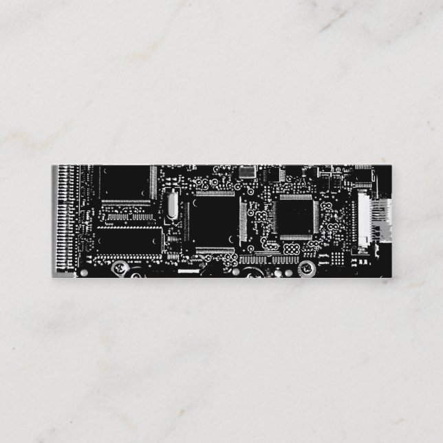 Smala av affärskortet Circuit Black and White 2 Mini Visitkort (Framsida)