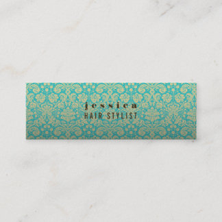 Smala av Aqua Baroque Tapet Hair Stylist Card Mini Visitkort