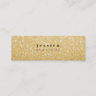 Smala av Stylist-kortet Guld Glitter Contemporary Mini Visitkort