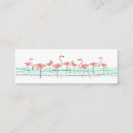 Smala av texten vid sidan av Flamingo Ocean Line Mini Visitkort