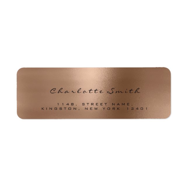 Smala  Bronze Ro Lux-Returetiketter Returadress Etikett (Framsidan)