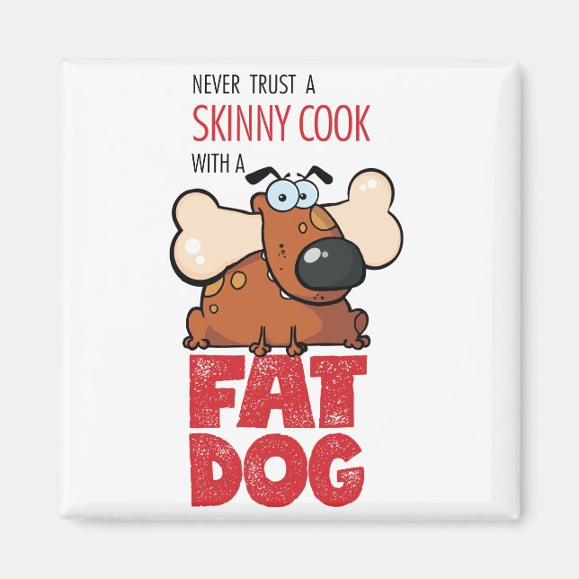 Smala Cook med Tjock Hund - Magnet 2 (Framsidan)