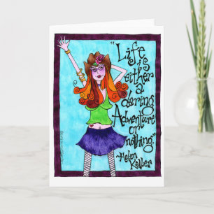 Smala Cowgirl inspirational Illustration Kort