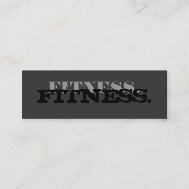 Smala Cute Plain Grått Fitness Affärskort Mini Visitkort (Framsida)