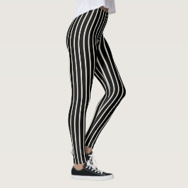 Smala Elfenben och svart Rand kan du Vinkla Leggings