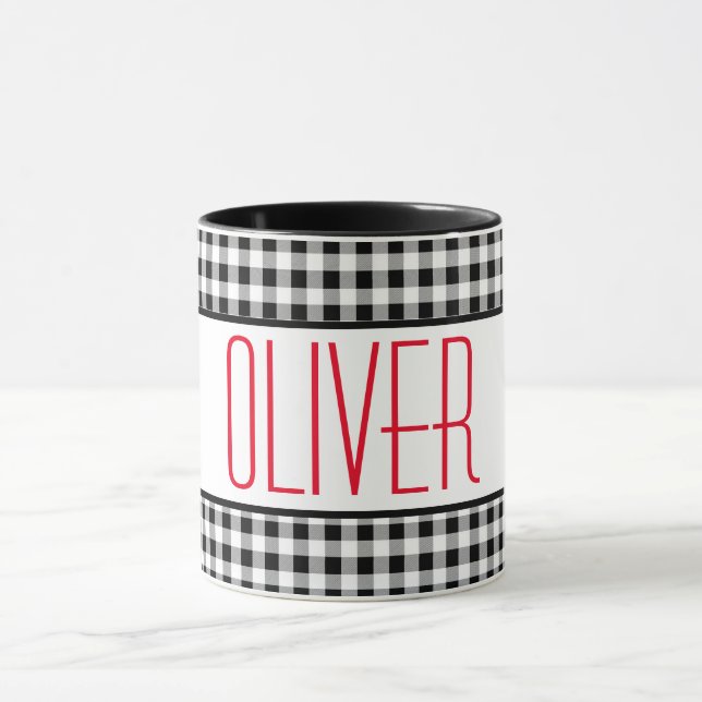 Smala Font Namn Buffalo Check 11oz Combo Coffee Mugg (Center)