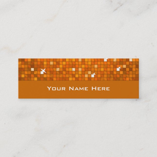 Smala för affärskort av Disco-Orange Mini Visitkort (Framsida)