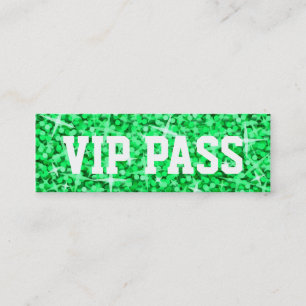 Smala för affärskortet VIP PASS i Glitz-Grönten Mini Visitkort