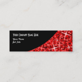 Smala för Glitz Red Black Curve-affärskortet Mini Visitkort