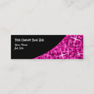 Smala för Glitz Rosa Black Curve-affärskort Mini Visitkort