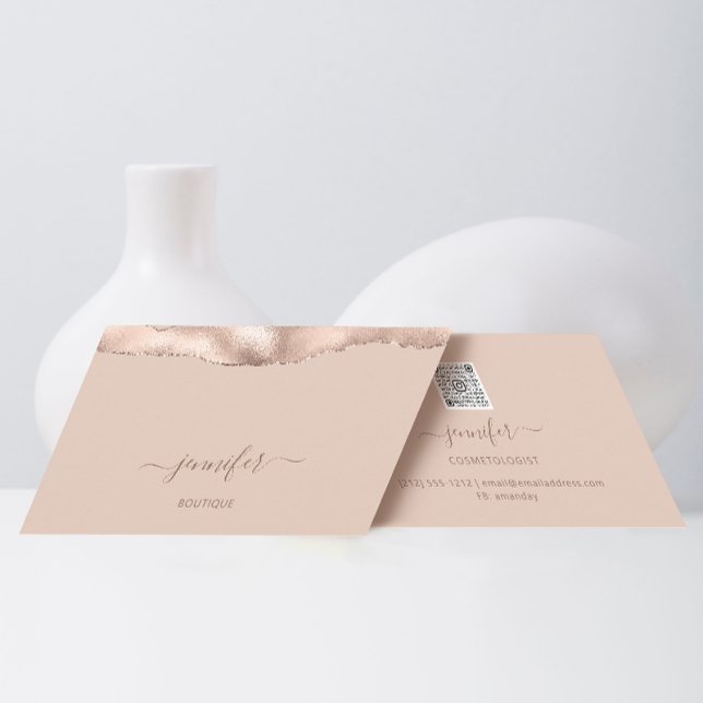  Smala för makeup QR-kodpulver Visitkort (Skapare uppladdad)