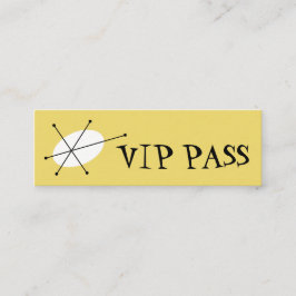Smala för VIP PASS-affärskortet för Dazzle-Gult Mini Visitkort