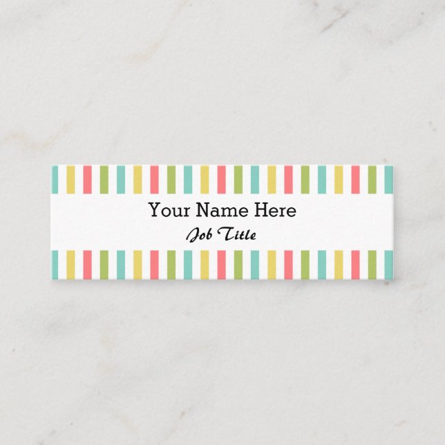 Smala för vit för glitterrandklassiker mini visitkort (Framsida)