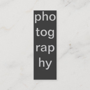 Smala Grått Fotography-Affärskort Mini Visitkort