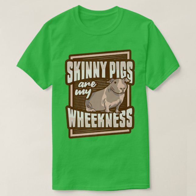 Smala Gris Wheek-design för ett Guinea Gris Älskar T Shirt (Design framsida)