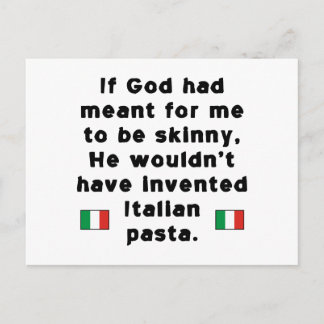 Smala Italienska Pasta Vykort