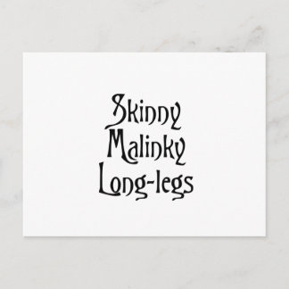 Smala Malinky Longleg lustig skotttsisk banter Vykort