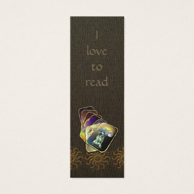 Smala Mini Tarot Bokmärken Litet Visitkort (Framsidan)