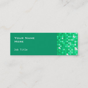 Smala på affärskortet för Disco Tiles Jade- Mini Visitkort