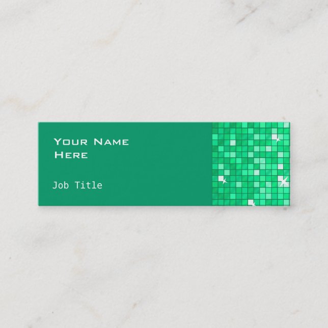 Smala på affärskortet för Disco Tiles Jade- Mini Visitkort (Framsida)