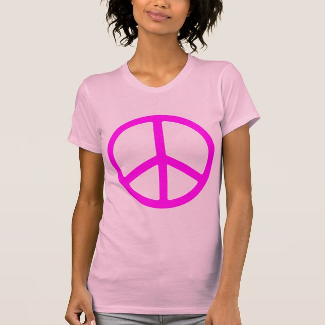 Smala Rosa Peace-symbol T-shirt (Framsida)