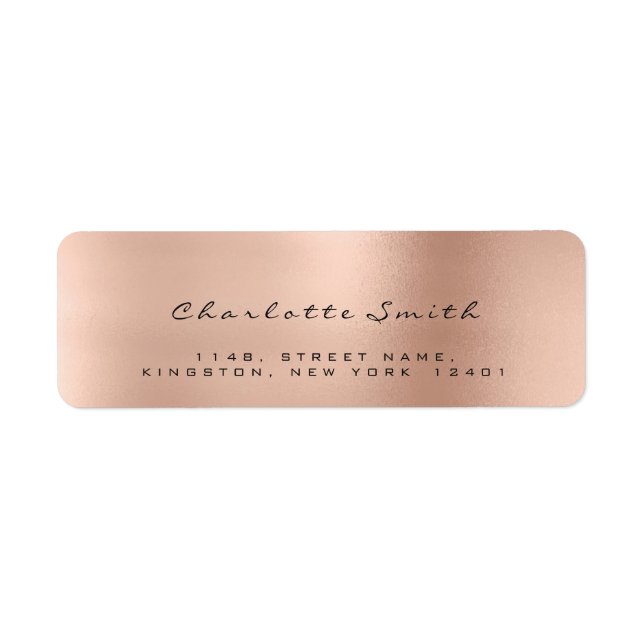 Smala  Rosa ros Lux-Returetiketter Returadress Etikett (Framsidan)