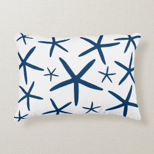 Smala Starfish Blåblå marin Prydnadskudde