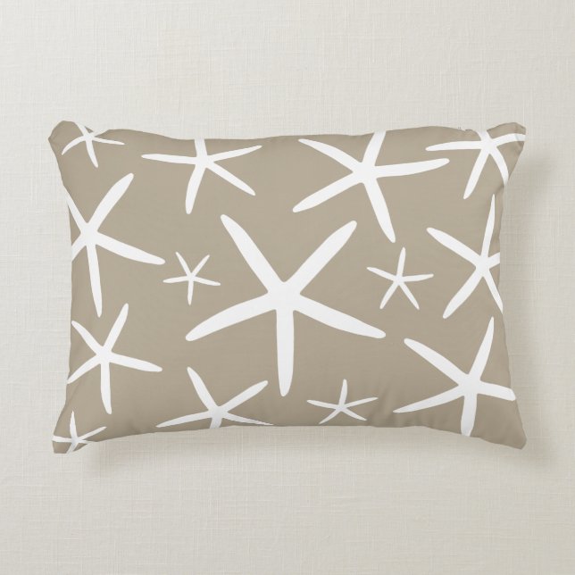 Smala Starfish | Tan Sand Prydnadskudde (Framsidan)