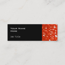 Smala svart på affärskortet i Röda plattor Mini Visitkort