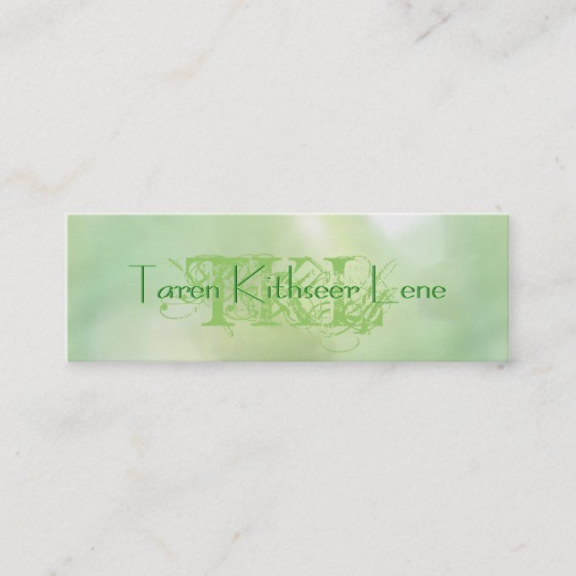 Smala Warm Pastels Lime & Lemon Cloud Cards Mini Visitkort (Framsida)