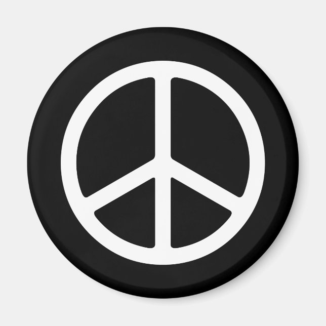 Smala White Peace Symbol Magnet (Framsidan)