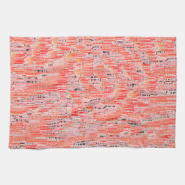 Smalad lax och persikomosaik, effekt kökshandduk