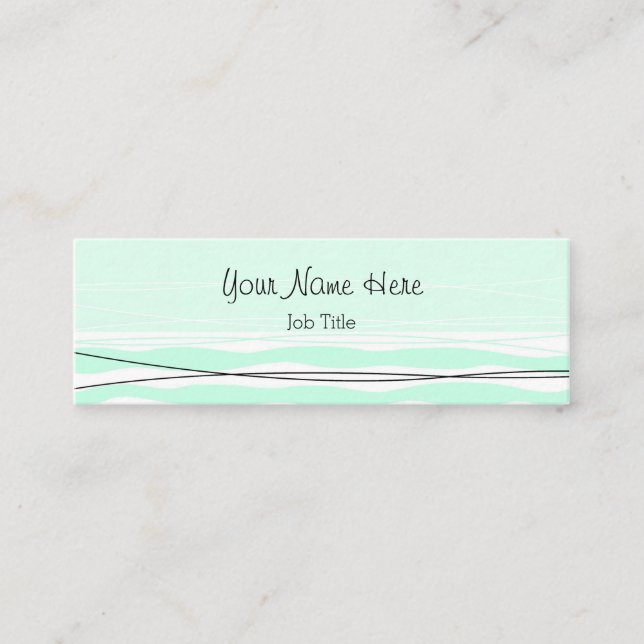 Smalan aqua affärskort Rand  Mini Visitkort (Framsida)