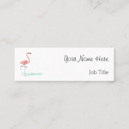 Smalan Flamingo Ocean Side Text Mini Visitkort