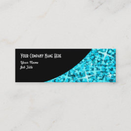 Smalan Glitz Blue Black Curve affärskort Mini Visitkort