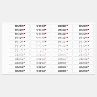 Smalans rektangel järn på vita etiketter