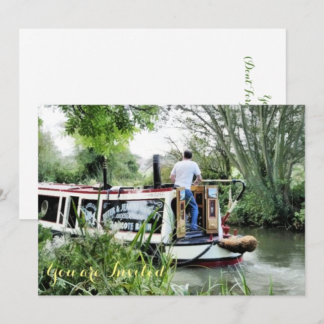 Smalbåtar Inbjudningar (Fram/baksida)