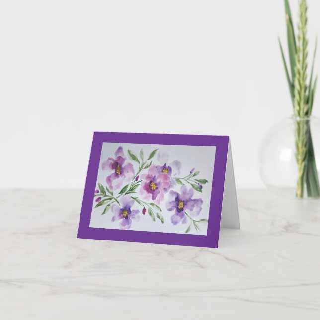 Small, 4" x 5.6" Folded Note Card Anteckningskort (Framsida)