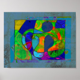 Small Abstract Art Poster 8.5 x 11