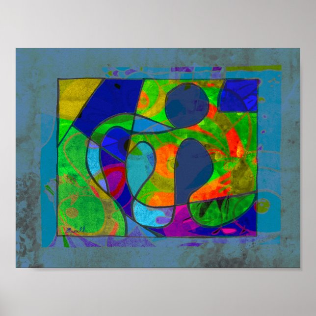 Small Abstract Art Poster 8.5 x 11 (Framsidan)
