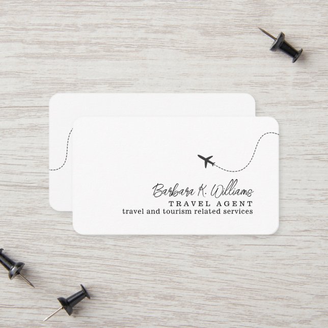Small Airplane Travel Agent White (Fram/Back In Situ)
