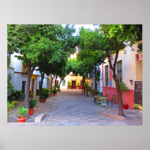 Small Alley i Sevilla, Spanien - Poster