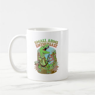 Small Arm Enthusiast Funny T-Rex Dinosaur Gun Kaffemugg