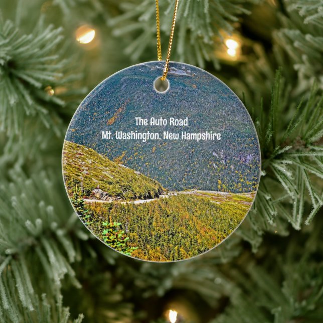 Small Auto Road Mt. Washington Ceramic Ornament (Träd)